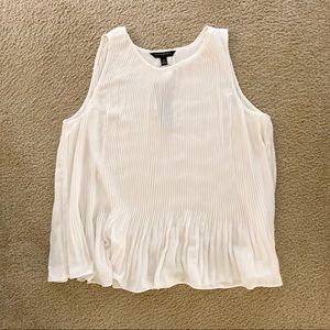 Banana Republic pleated white tank top